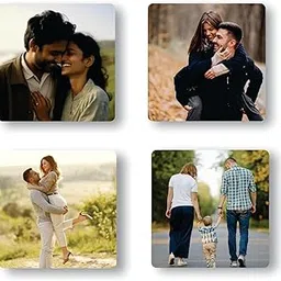 DECOWALL Personalized Photo Memory Fridge Magnets – Custom Acrylic Magnet Set of 4 (3x3 inch, 3mm Thick) – Unique Gift for Birthday, Anniversary, Home Décor-image-17
