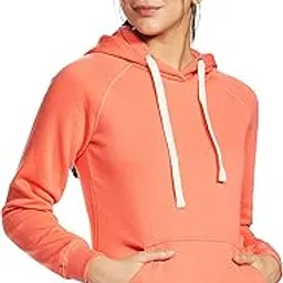 amazon brand - symbol Women's Cotton Blend Regular Fit Hooded Sweatshirt (with Front Pockets)-picture-34