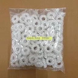 NETCLUB Accupressure Sujok Ring meridians point pressure finger massager finger ring metal silver ring super pack-100pc fitness mini kit massager-picture-13