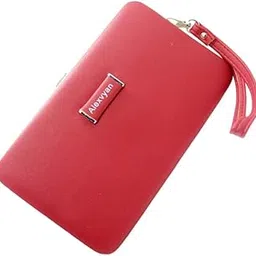 Best Gift Women's Purse Wallet Female Clutch Bag Women/Ladies/Girls Wallets Long Purses Card Holder Phone Pocket (Red-1)-image-78