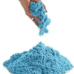 BabyGo Soft Space Sand Clay for Indoor Playing Moldable 500gm in Resealable Bag with Free Big Mould (Blue) (No Toxic)-picture-18