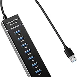 Upix 7 Port USB 3.0 Hub with Hi Speed Data Transfer, LED Indication, 30.4 cm Cable, Multi Device Connection, Plug & Play Usage, up to 5 Gbps High Speed Data Transfer for Laptop/PC-image-23