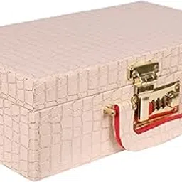 N A PURSE Wooden Two Rod storage box for bangle Bridal jewellery box for Women (Gold)-image-67