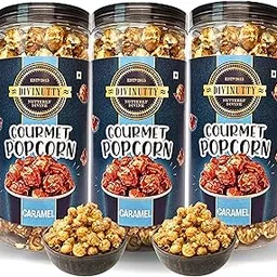 Divinutty Caramel Popcorn | 140g (Pack of 3) | Healthy Snacking | Popped, Gluten-Free, Non-GMO | Low Calorie, Sweet & Crunchy | All-Natural & No Artificial Flavors | Perfect for Movie Night, Vegan Friendly | Ideal for Weight Management-picture-24