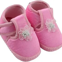 neska moda 6 To 12 Months Baby Girls Satin Floral Booties -BT4995-picture-57