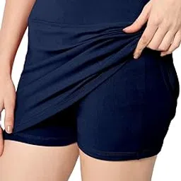 fraulein Skorts/Skirts with Attached Inner Shorts for Women & Girls Solid High Waist Mini Sports Skirts Tennis Running Workout Gym and Casual Skorts-picture-50