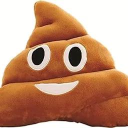 SKYLOFTS Soft Smiley Emoji Dark Brown 33cm Poop Cushion Pillow Stuffed Plush Toy Doll (Happy)-picture-34