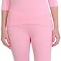 Selfcare Women Solid Cotton Blend Round Neck Dark Grey Thermal Set-picture-43