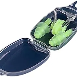 Swimming Kit Nose and Ear Protector Water Protector Nose Clip and Ear Clip for Swimmer, Adults and Children Pack of 1 Green-image-65