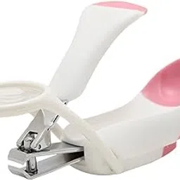 Chinmay Kids Gentle Baby Nail Cutter Cipper with 2 x Zoom Magnifier Lens (Pink)-picture-21