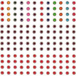 VAMA Multicolour Maroon Red Color Designer Bindee Pottu Sindoor Kumkum Bindi Sticker Combo Set Golden Crystal Stone Bindi for Ladies (Size 7mm - Pack of 180 Bindis)-image-42