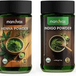 Mandhras Henna and Indigo Powder Combo, 100% Natural Herbal Hair Dye Kit, Chemical-Free Hair Color for Grey Coverage, Safe Hair Dye for Men & Women, Henna and Indigo Powder Combo Pack -(200 grams + 200 grams - 400 grams Total)-picture-34