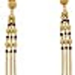 Gold Long Managalsutra for Women | 32inch long Mangalsutra | Black Beads and Gold Mangal sutra | 32-Inch Traditional Maharashtrian Long Mangalsutra | Gold Plated Black Beads Vati Pendant Necklace | Ethnic Indian Wedding Jewelry-image-27