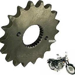 Dhe Best Bike Engine Chain/Pitch Front Sprocket/Gear Box Sprocket cog 18 Teeth Black 500cc Models Only Compatible with RE Bullet Electra Deluxe-image-70