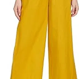 amazon brand - myx Women's Relaxed Fit Mid Rise Palazzo image 1