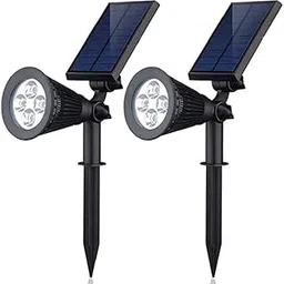 AHUJA INTERNATIONAL Solar Outdoor Lights, Solar Lights Waterproof Spot Lights Outdoor Light for Yard Landscape Lighting Wall Lights Auto On/Off for Pathway Garden,Pack of 2 (Warm White)-picture-14