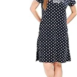 weet Women's Casual Relaxed Cotton Knee Length Regular Fit Nighty 4410-picture-36