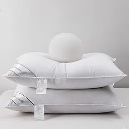 Eastwarmth Bedding Natural Goose Down & Feather Pair Pillows for Sleeping, Set of 2, 100% Organic Cotton, Standard 20x26in-picture-12