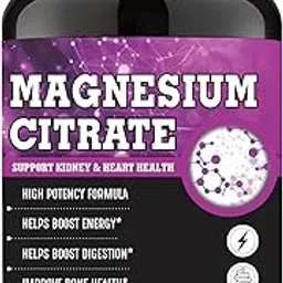 Adorreal Magnesium Citrate Capsules, 120 Count, Support Kidney & Heart Health, High Potency Formula, Boosts Energy, Digestion, Bone Health-picture-40