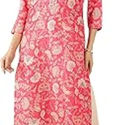 indo era Women's Cotton Floral Printed Straight Kurta (IESTR12037)-picture-33