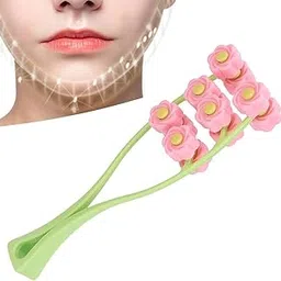 JERN Face Roller Massager, Facial Massage, Flower Type Massage Roller for V Face Pull Tight Firming, Beauty Tool (Pink) image 1