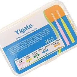BAZPUR MART® 30pcs Interdental Brush Tooth Flossing Picks Toothpick Cleaners Oral Dental Hygiene Tooth Cleaning Tool for Detail Cleaning Supplies 1.0mm Yellow-picture-26