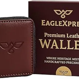 eaglexpres Classic Brown Zip Wallet | Premium Men’s Leather Wallet with Secure Zip Closure & Multiple Card Compartments-picture-38