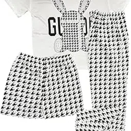 Korean Women's Pajama Set - Elegant and Soft Sleepwear for Comfort & Style (White & Black, Free Size)-picture-17
