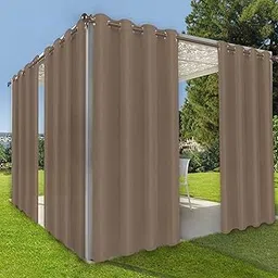 OutdoorLines Waterproof Indoor Outdoor Curtains for Patio-Privacy Sun Blocking Grommet Curtain Panel Weatherproof, UV Resistant Drapes for Gazebo, Front Porch, Pergola 52W x 84L Inch Khaki 1 Panel-image-16