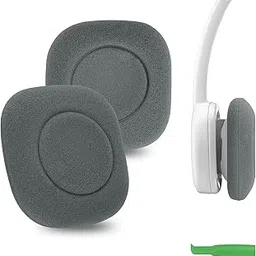 Geekria QuickFit Foam Replacement Ear Pads for Logitech H150 H151 H130 H250 Headphones Ear Cushions, Repair Parts (Grey)-image-1