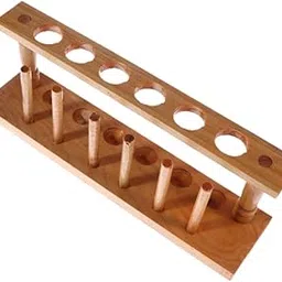 Mikikit 6 Vent Wooden Test Tube Rack Laboratory Tube Holder Stand Acid Alkali Resistant School-picture-27