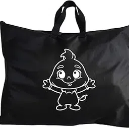 95miles garments Rain Cover Dust Proof Waterproof Cover for Office Bag Toys Clothes Books Lightweight (Happy Chick, Black)-image-0