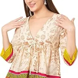 the seamsters crew Women's Printed Tie Up Waist Empire Top-picture-16
