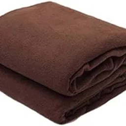 Goyal's ® Double Polar Fleece Plain AC Blanket - Coffee image 1