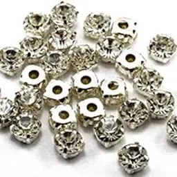 Aroos 38ss/8mm White Glass Stone with Hook for Embroidery,Craft,Decoration and Jewellery Making[1 gross-144 Pieces]-picture-14