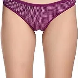 lacehut Women's Cotton Low Waist Polka Print High Bikini Panty Pack of 2 (Purple)-picture-36