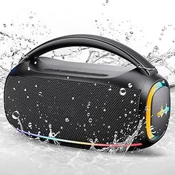 Karaoke Portable Bluetooth Wireless,60W Loud Speaker with Bass,12H Playtime,IPX5 Waterproof,Stereo Loud Sound,Deep Bass,for Pool,Work,Beach,Outdoor,Workshop,Gift Portable Speaker with TWS (Black)-picture-26