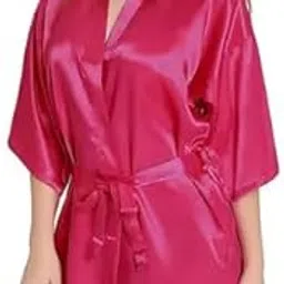 Ximena Women’s Satin Babydoll Dress with Robe | V-Neck Nightwear Set | Stylish Lingerie Sleepwear for Women-picture-37