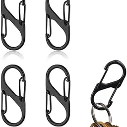 laarph Dual Hook S Carabiners,Dual Spring Mini S Carabiner Zipper Clip Theft Deterrent for Luggage Suitcase Camping Key Chain Backpack Zipper Clip Anti-Theft(4pcs,40mm)-picture-38