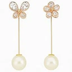 Crystal Flower Pearl Hijab Pins, Gold and Rose Gold Finish, Decorative Scarf Pins 4-picture-49