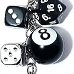 truvart 8 Ball Keychain, Billiards Lover Gift, 8 Ball Pool Accessory, Stylish Keychain for Everyday Carry, Compact Design, Can be Used for Bag Accessories and Mobile Phone Accessories-picture-43
