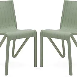 Oaknest Unboxing Furniture Supreme Zyleg Plastic Chair| Designer Armless Chair For Dining Room| Weight Bearing Capacity 150 Kg| 6 Months Warranty* (Frosty Green)| Set Of 2 Piece-picture-14