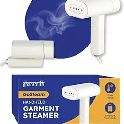 GharSmith Garment Steamer for Clothes, GoSteam Fast Iron Press, Powerful 1300watt, 30 sec Fast Heating, Compact & Foldable, 12 month warranty, 130ml Water Tank-picture-23