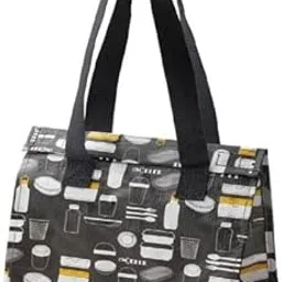 Lunch Bag, FLADDRIG Lunch Bag, Washable Lunch Bag, Competable Lunch Box, Tiffin Box Bag, Grey Bag for Lunch Bag.-picture-16
