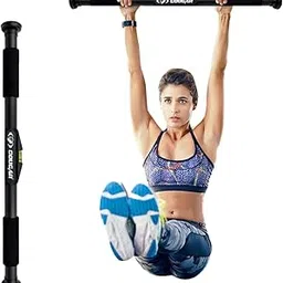 COUGAR Door Way Pull Up Bars with water level For Home Workout -Chin Up Bar Gym Accessories for Men/Woment Door Way Adjustable Hanging Rod Without Screw, Anti-skid Grip, Strength Training Exercise Bar-Black-picture-12