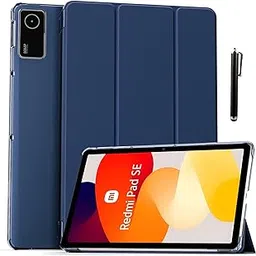 ProElite Case Cover for Redmi Pad SE 11 inch Cover, Smart Flip Case Cover for Redmi Pad SE 11 inch Translucent Back with Stylus Pen [Auto Sleep Wake Feature], Dark Blue-image-73