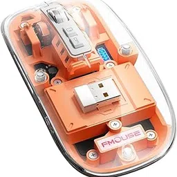 KBMSCITH Rechargeable Transparent Wireless Mouse BT5.1/2.4G Bluetooth Mouse Silent Mouse 4 Adjustable DPI, Less Noise Mobile Optical Mice for Notebook, PC, Laptop, Computer, Mac-image-92