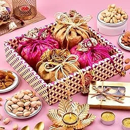 Hyperfoods® Diwali Gifts for Family and Friends Diwali Gifts for Employees Corporate Gifts for Employees Dry Fruits Gift Pack Dry Fruits Combo Pack with Potli DryFruits Gift Box DryFruit Hamper Tray-picture-57