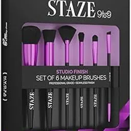 Staze 9to9 Studio Finish Professional Grade + Seamless Finish Set of 6 Makeup Brushes | Soft & Comfortable-picture-35