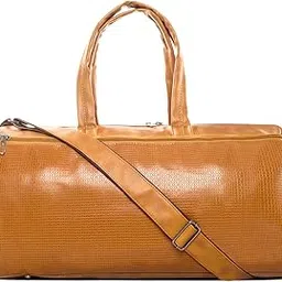 goblin Arcade Vegan Leather Duffle Bag 28.60 L Stylish & Spacious, Adjustable Shoulder Strap, Weekender Premium Travel, Gym Bag Suitable for Men and Women - Tang-picture-20